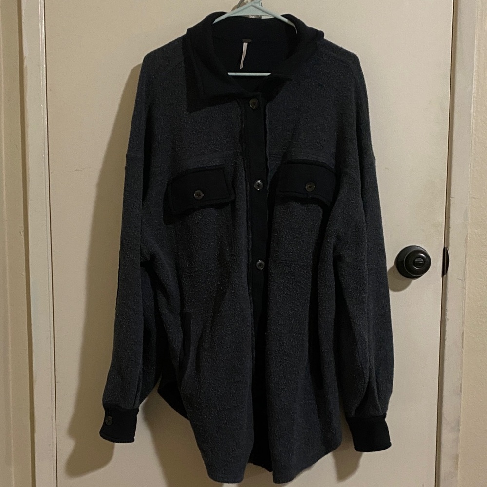 Free People Black and Gray Jacket